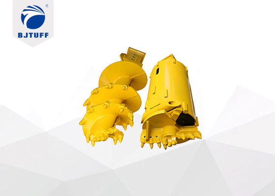Construction Piling Machine Tools Drilling Bucket With Rock Bits