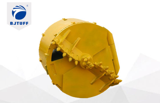 120cm Forging Welding Hard Rock Drilling Bucket 13 Bullet Teeth For Drilling Rig