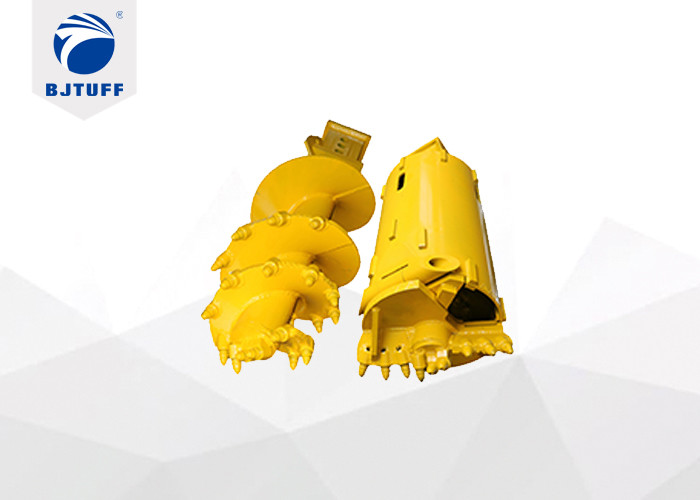 Construction Piling Machine Tools Drilling Bucket With Rock Bits